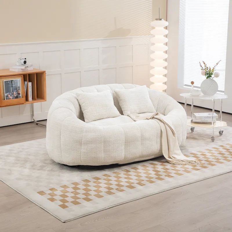 2-Seater Lazy Sofa with High-Density Foam and Oversized Comfort