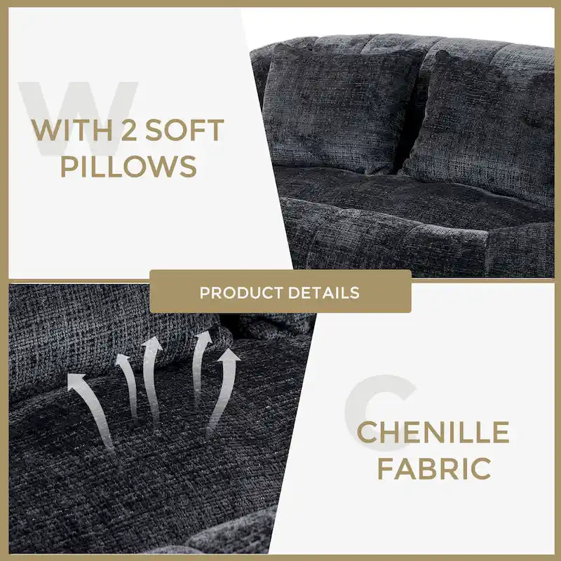 2-Seater Lazy Sofa with High-Density Foam and Oversized Comfort