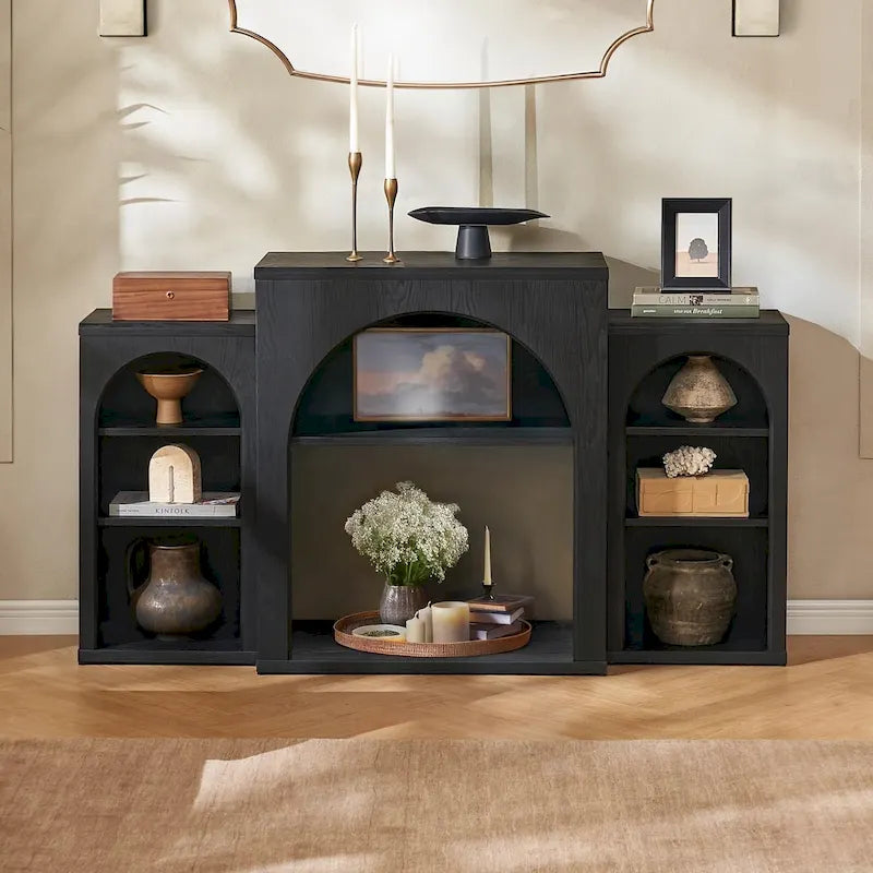 Electric Fireplace Mantel TV Stand