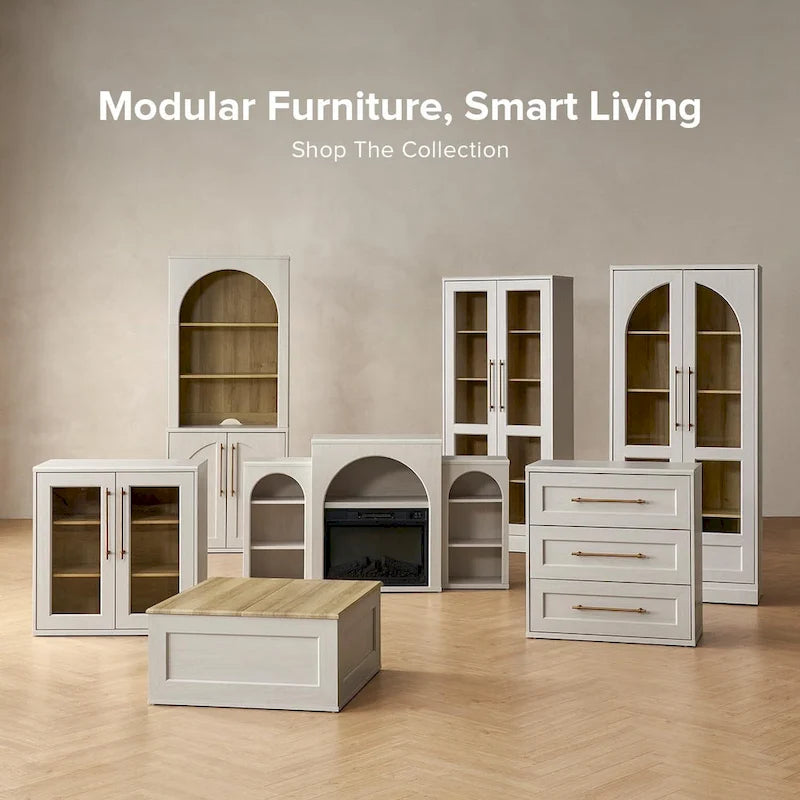 White Arched TV Stand