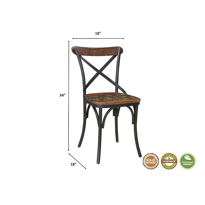 Cross-Back Dining Chairs (Set of 2)