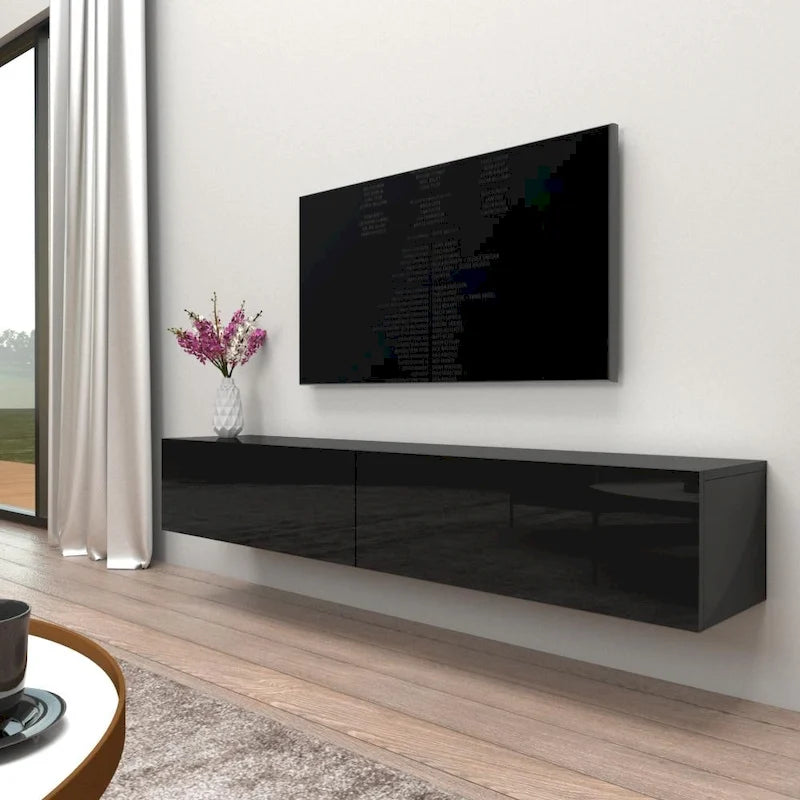 71-in. Modern Glossy Wall-mounted Floating TV Stand