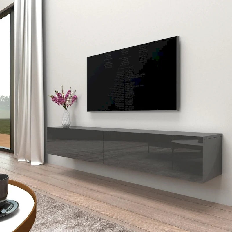 71-in. Modern Glossy Wall-mounted Floating TV Stand