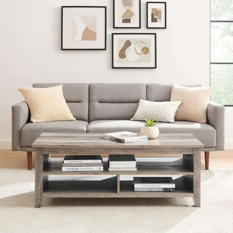 Grooved-Side Coffee Table