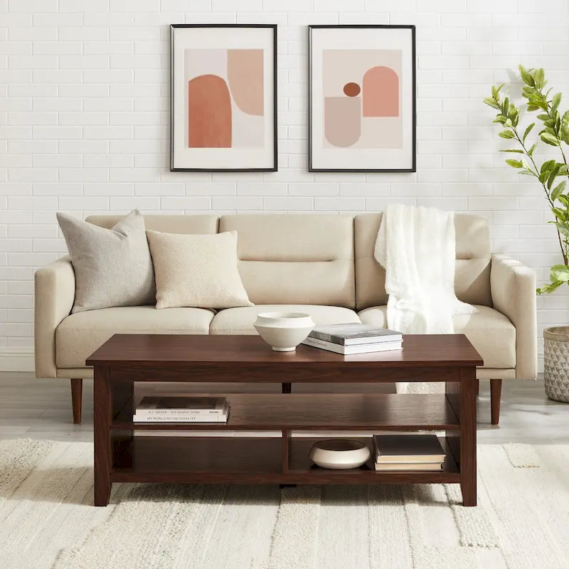 Grooved-Side Coffee Table