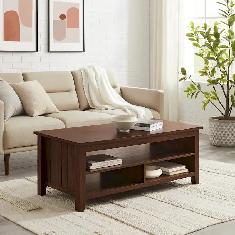 Grooved-Side Coffee Table