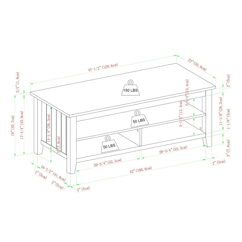Grooved-Side Coffee Table