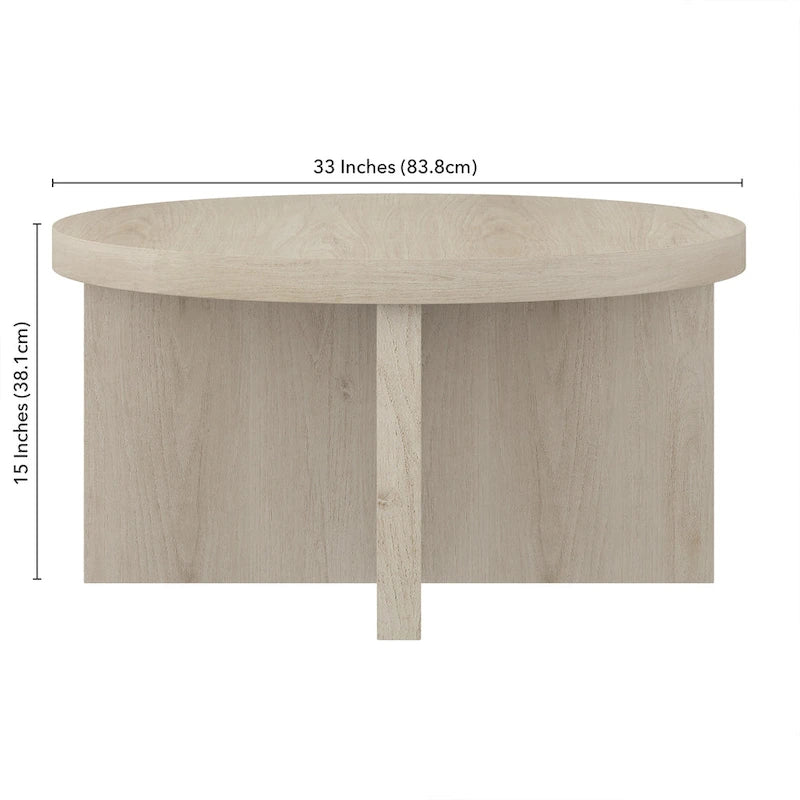 33 Wide Round Coffee Table - 33 Wide