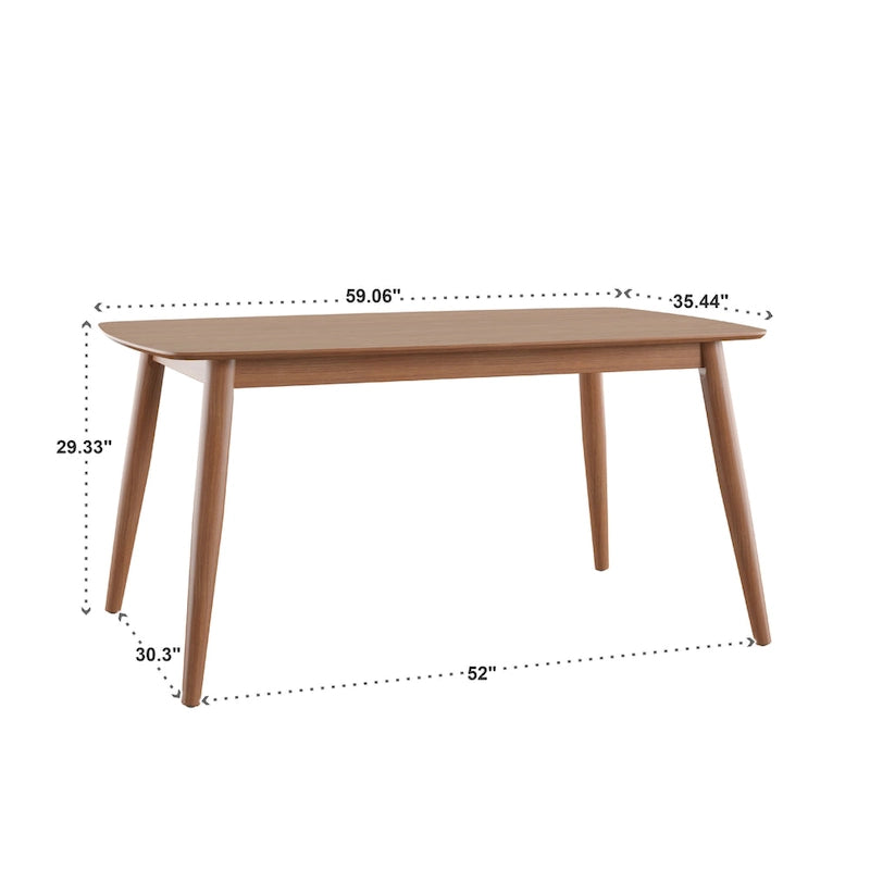Norwegian Danish Oak Tapered Dining Set