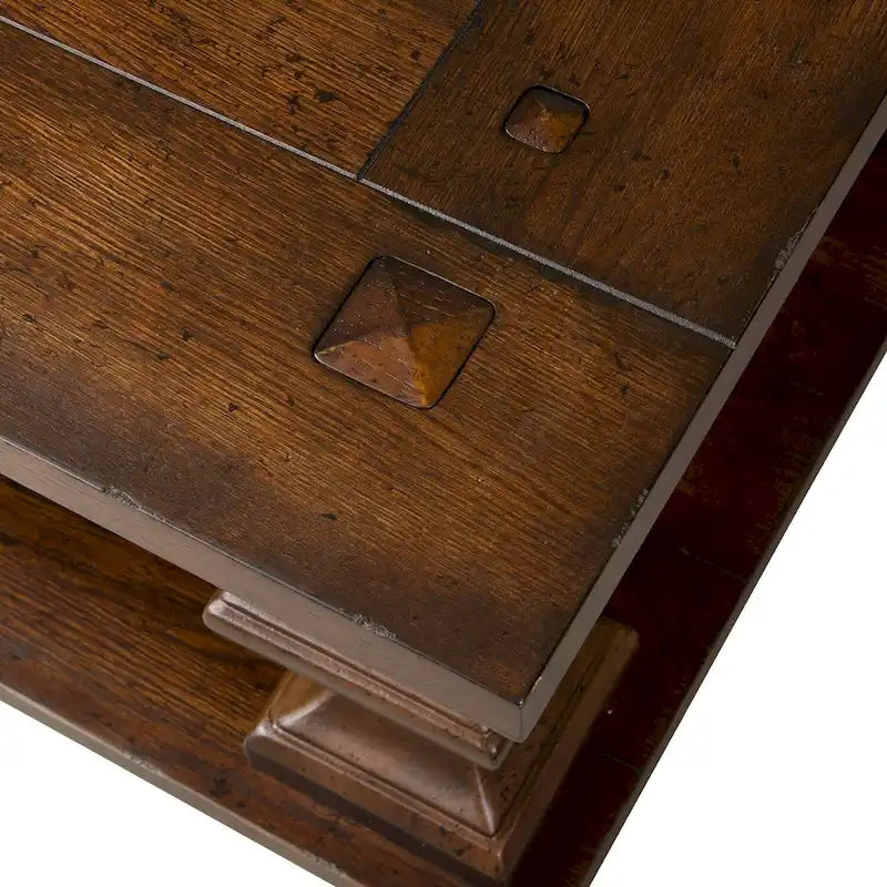 Cocktail Table with Heavy Oak Planked Top