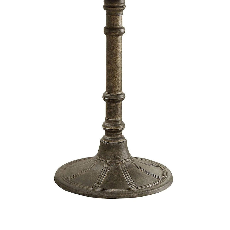 Round Transitional MDF and Metal Bistro Dining Table - 30 H x 30 W x 30 L Inches