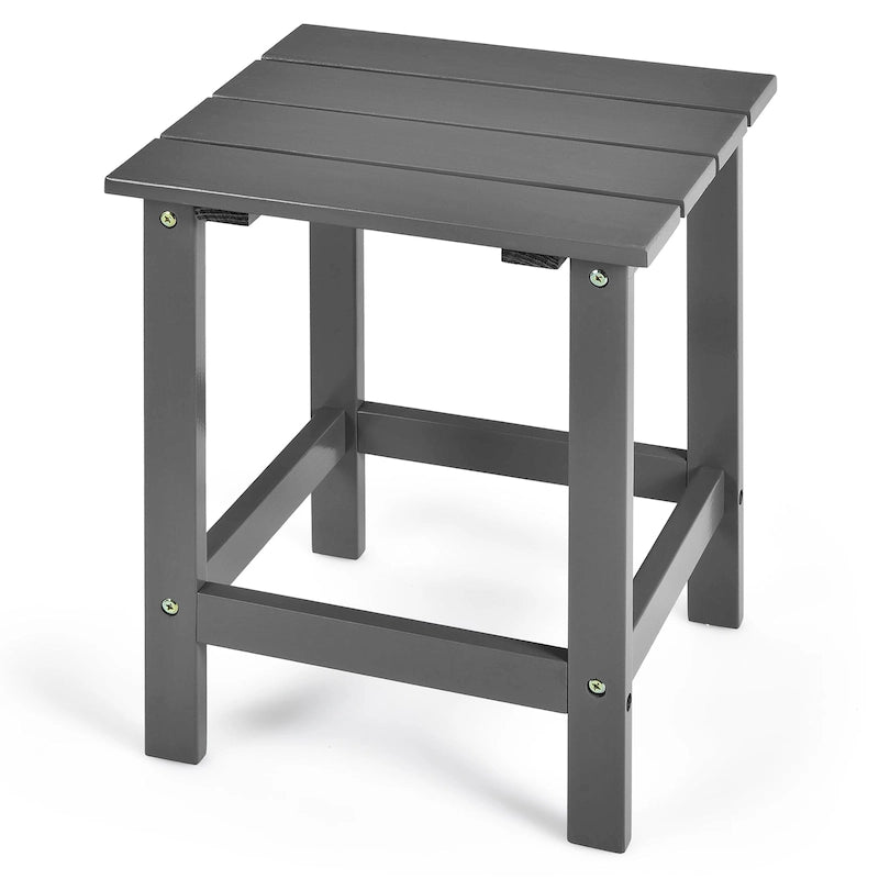 Patio 15 End Side Coffee Table Square Wooden Slat Garden Deck - See details