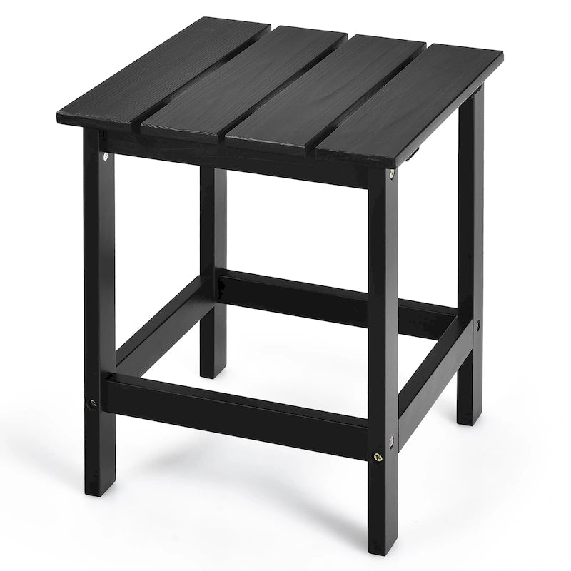 Patio 15 End Side Coffee Table Square Wooden Slat Garden Deck - See details