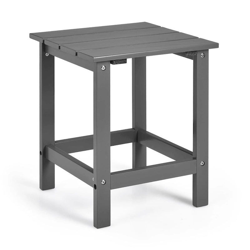 Patio 15 End Side Coffee Table Square Wooden Slat Garden Deck - See details