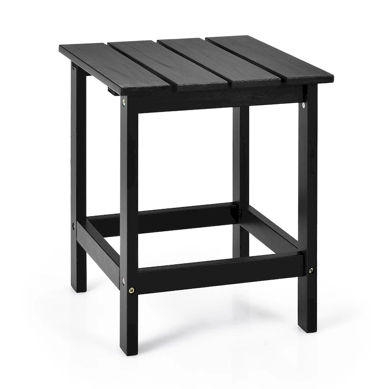 Patio 15 End Side Coffee Table Square Wooden Slat Garden Deck - See details