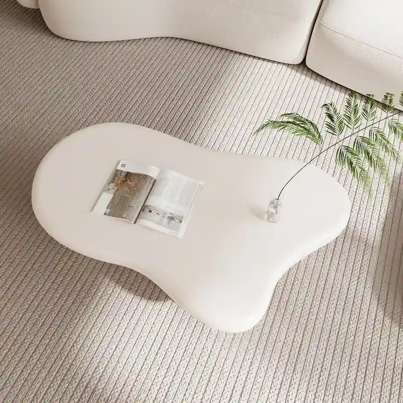 40 Inch Black Cloud Shaped Coffee Table for Living Room