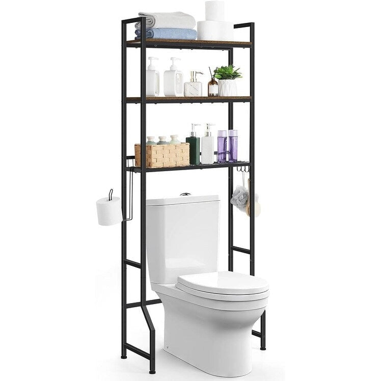 Scaffale a 3 ripiani sopra il WC