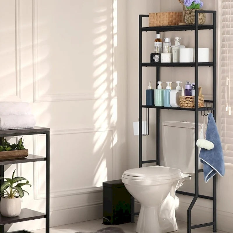 Scaffale a 3 ripiani sopra il WC