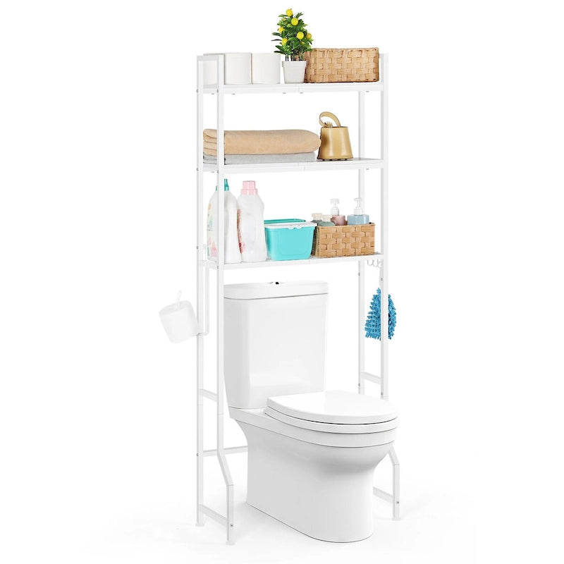 Scaffale a 3 ripiani sopra il WC