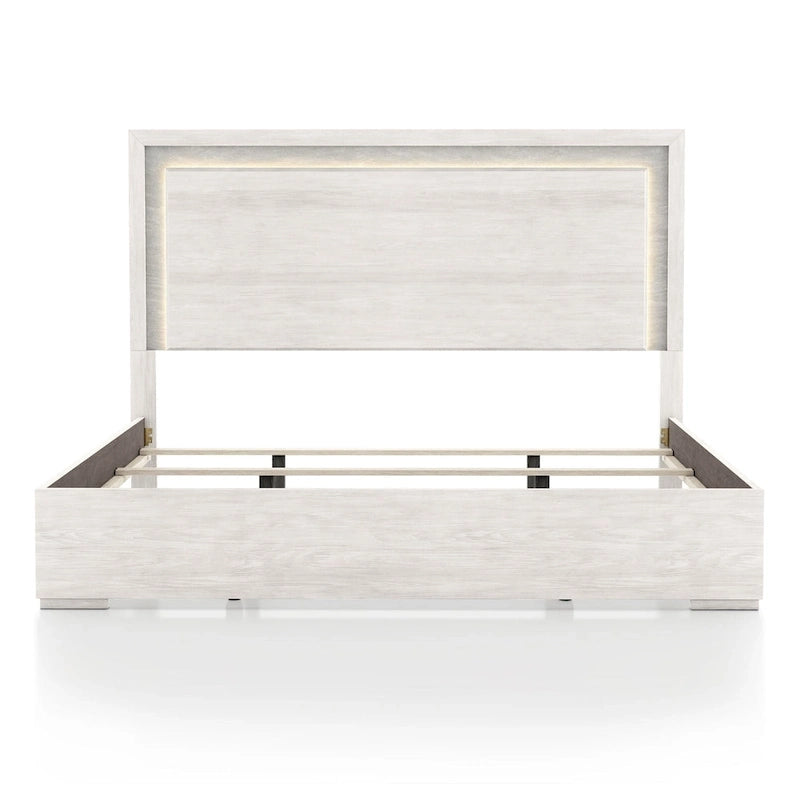 LED-illuminated whiteboard-style bed